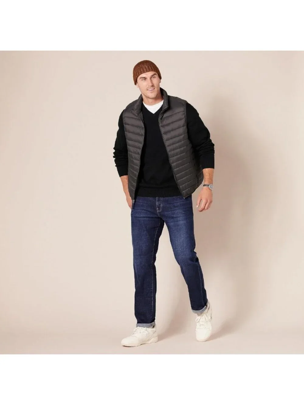 Cozy Men's Regular Fit Cotton V-Neck Pullover Sweater - Big & Tall Options